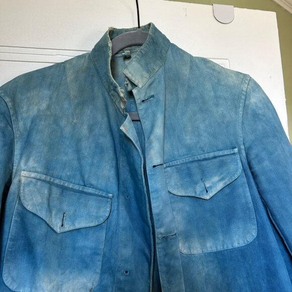 Natural indigo dyed vintage military naval jacket - Picture 8 of 10